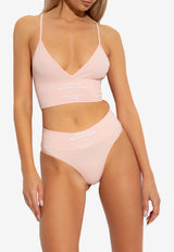 Logo Embroidered Bra