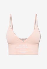 Logo Embroidered Bra